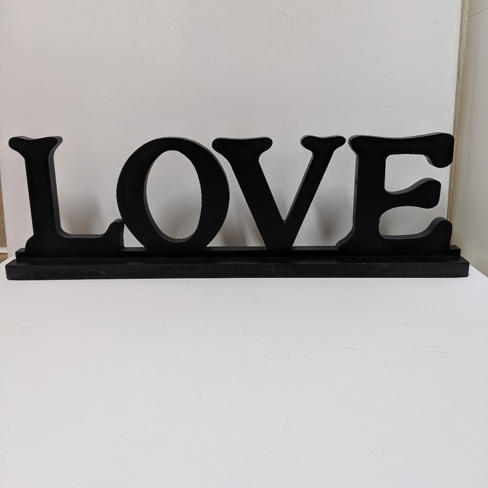 Love Sign for Home Decor Wooden Love Block Letters‎ Rustic Tabletop Words Decor